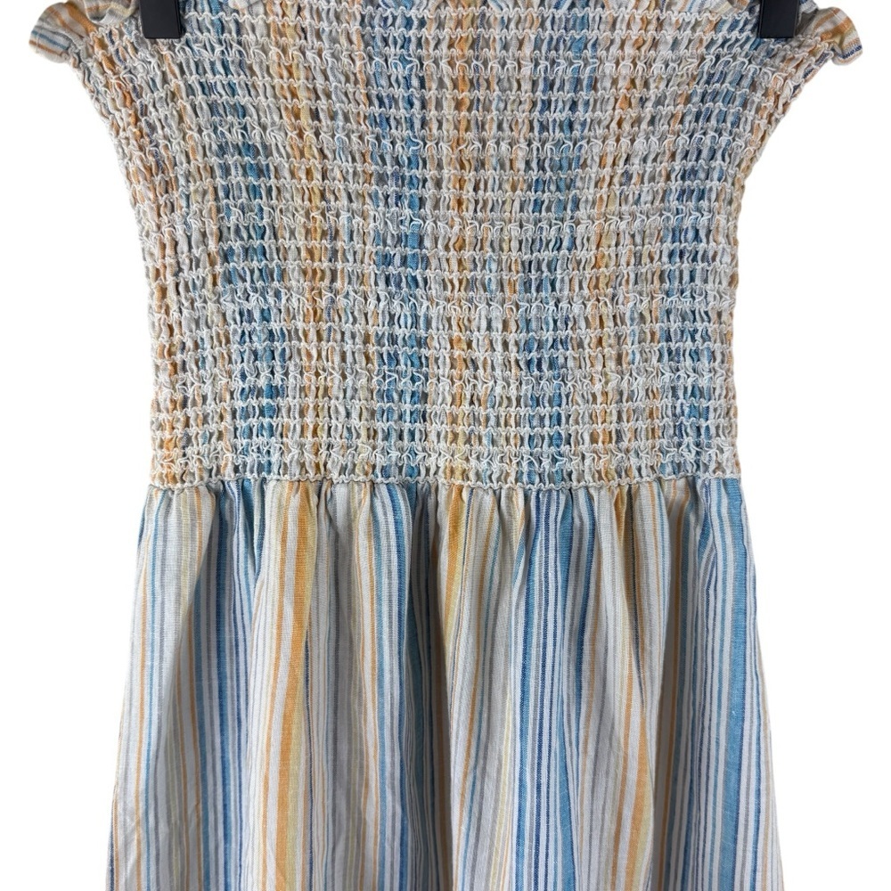 Reformation Marbella Bermuda Smocked 100% Linen Midi Dress Size M - Picture 5 of 9